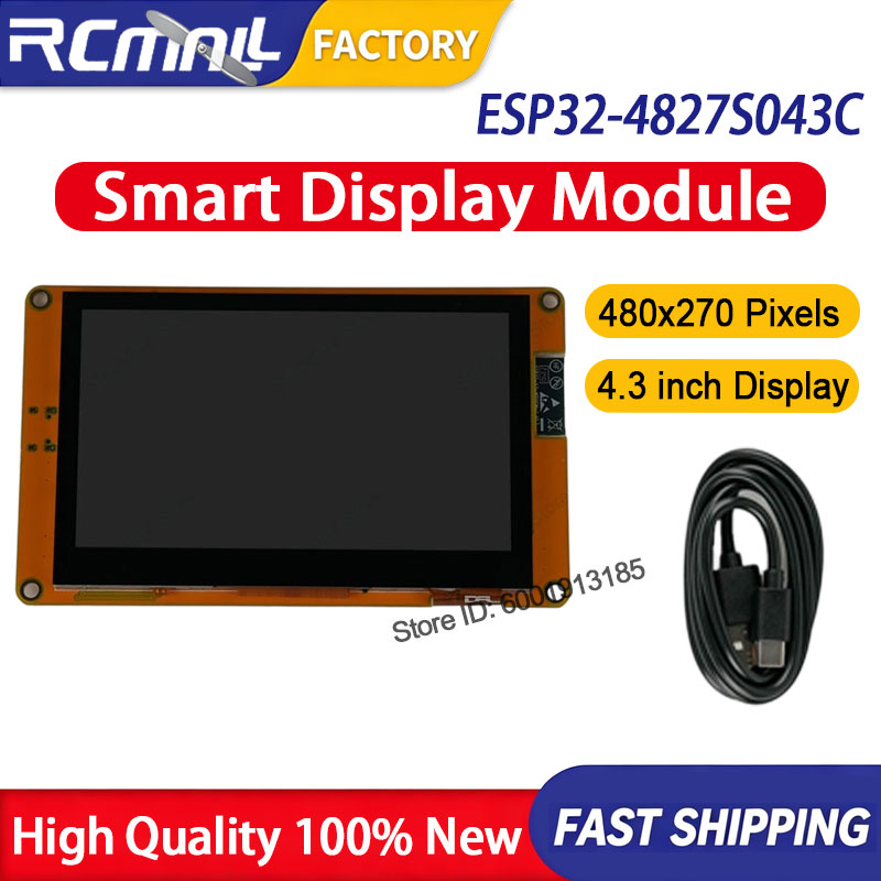 Smart Home Display - ESP32-4827S043C 4.3 İnç Akıllı LCD Ekran