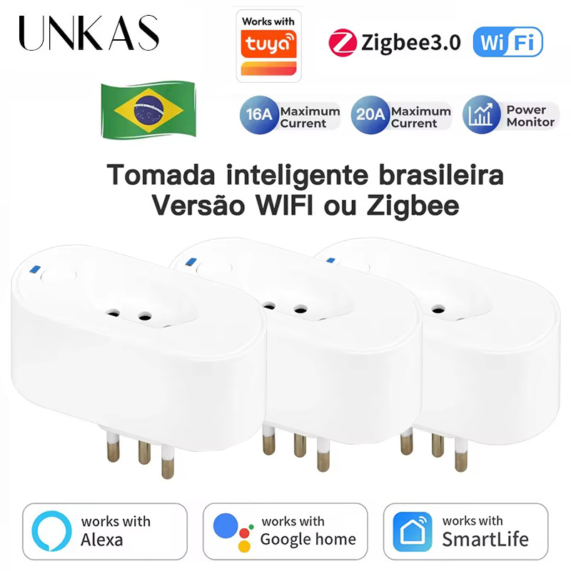 Smart Home Or Smart Home - UNKAS, Tuya Brezilya Priz WIFI veya