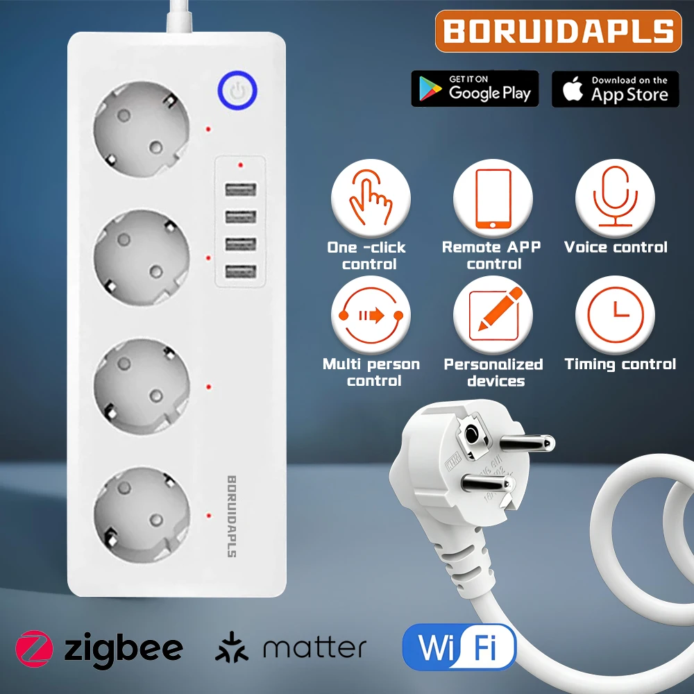 Smart Home Or Smart Home - BORUIDAPLS ZigBee Matter WiFi Akıllı Güç
