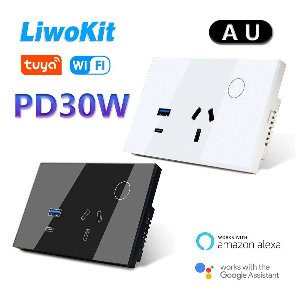 Smart Home Or Smart Home - LiwoKit AU Tuya Wifi Duvar Soketi