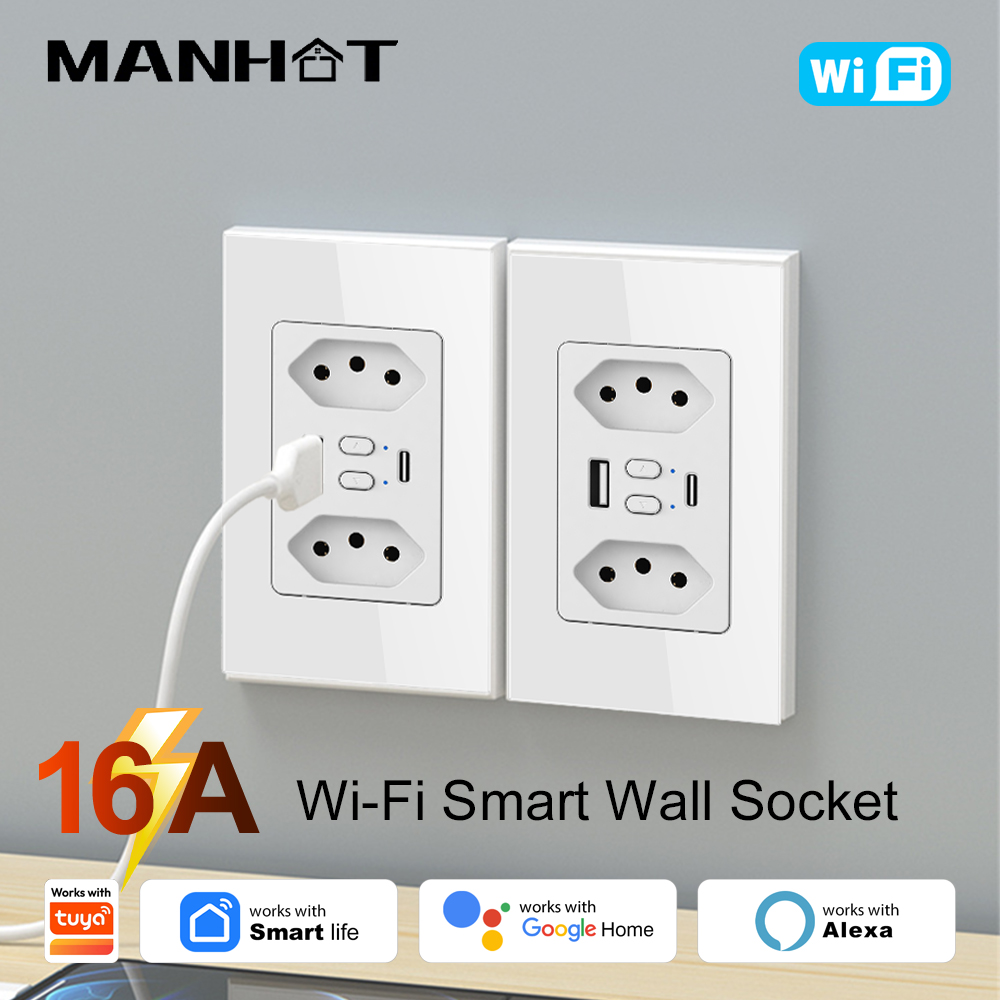 Smart Ir Remote Controller - MANHOT Wifi Akıllı Brezilya Priz Anahtarı,