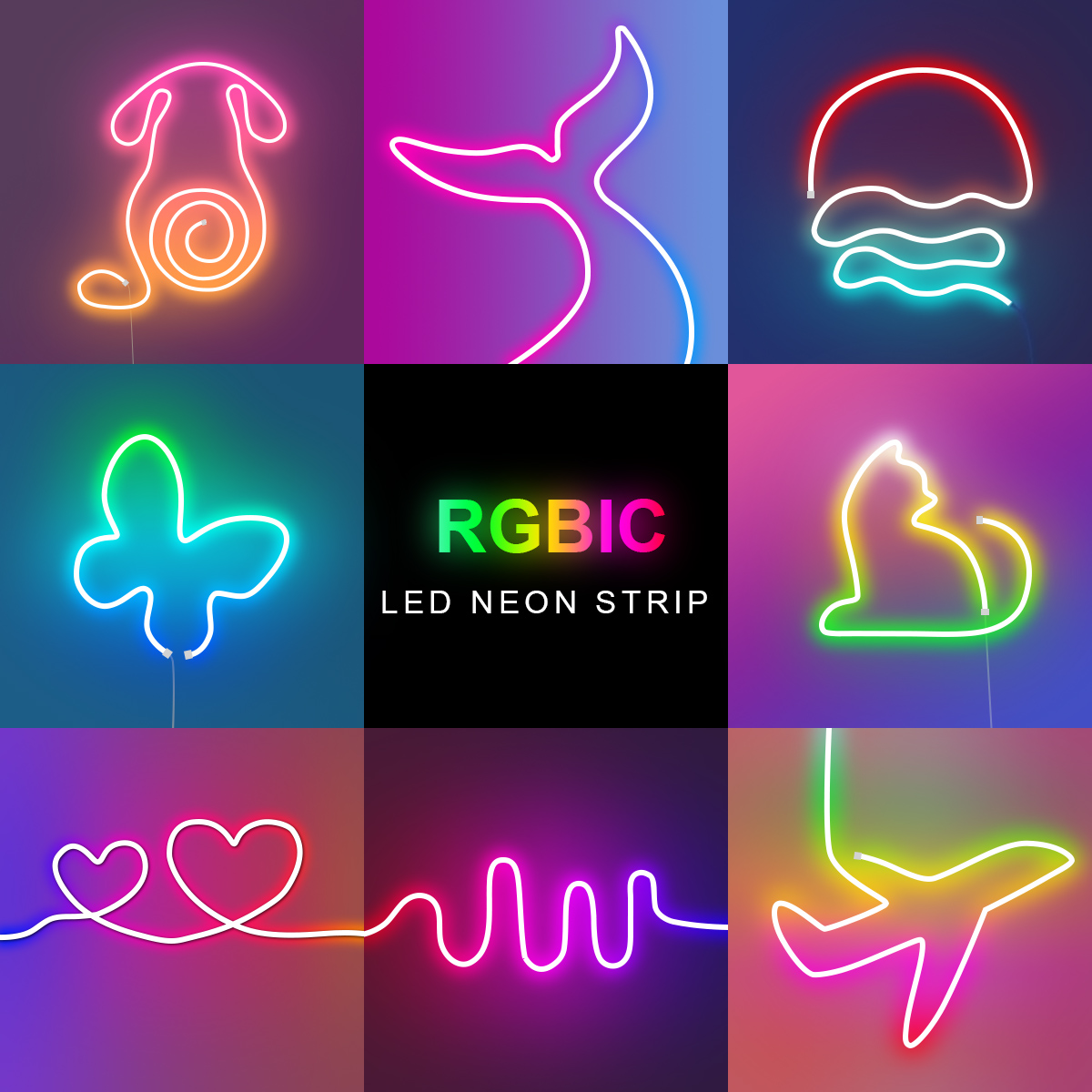 5V USB RGBIC Neon LED Şerit 1M - Smart Home Poster incelemesi ve fiyatı