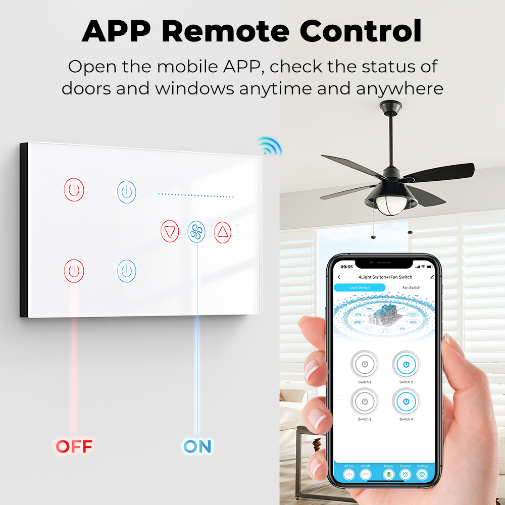 Zigbee WIFI Akıllı Duvar Anaht - Smart Home Ventilation System incelemesi ve fiyatı